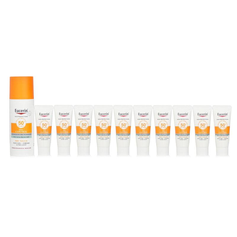 Eucerin Oil Control Sun Gel-Cream Set: 50ml + 10x5ml (Exp. Date: 31/07/2023)  50ml + 10x5ml