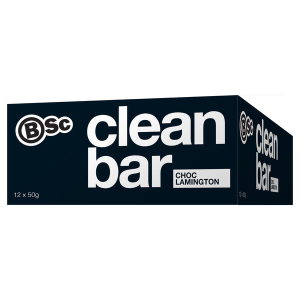 Body Science Clean Plant Protein Bar 50g - Choc Lamington 12 Box