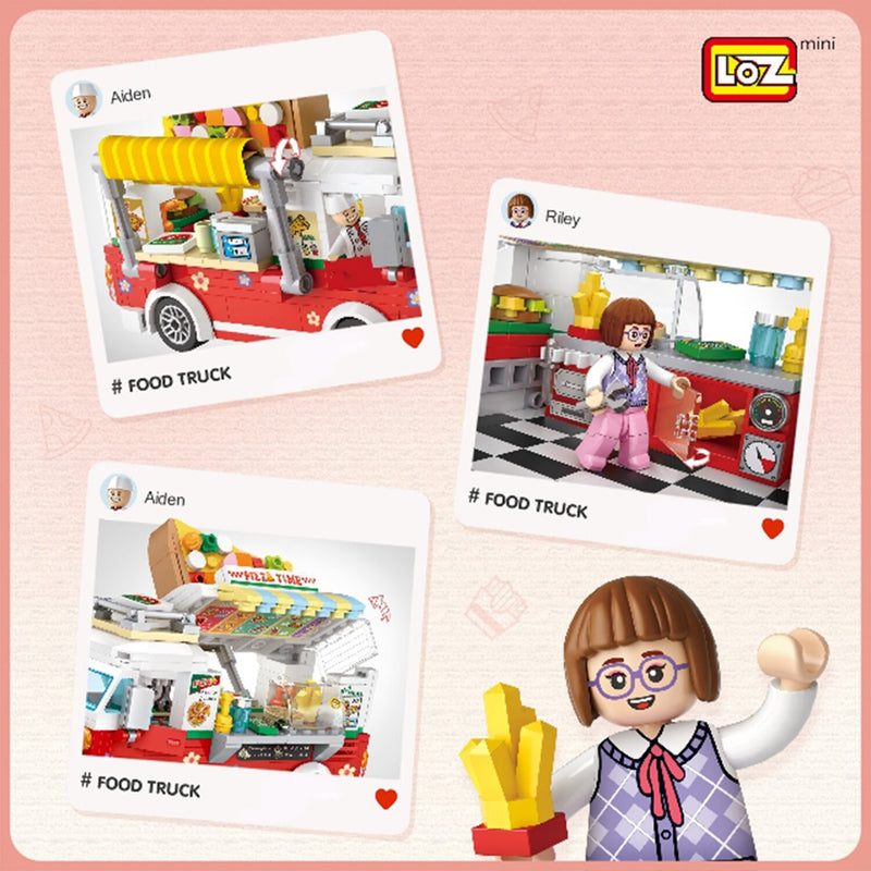 Loz LOZ Mini Blocks - Pizza Car  14 x 18 x 8 cm