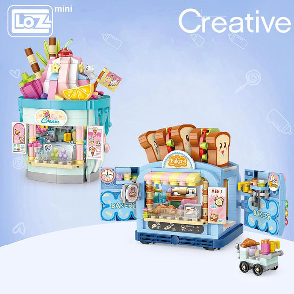 Loz LOZ Dream Amusement Park Series - Open Bakery Shop  13.5 x 18 x 8cm