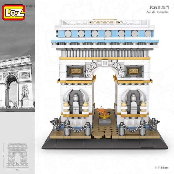 Loz LOZ Architecture Series - Arc de Triomphe  42 x 30 x 5 cm