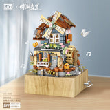 Loz LOZ Mini Blocks -  Windmill Music Box  26 x 19 x 8cm