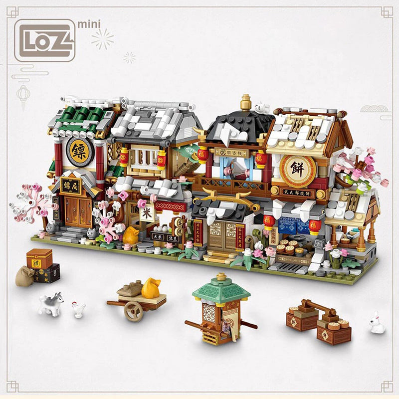 Loz LOZ Ancient China Street Series - Guild Building  22 x 19 x 5 cm