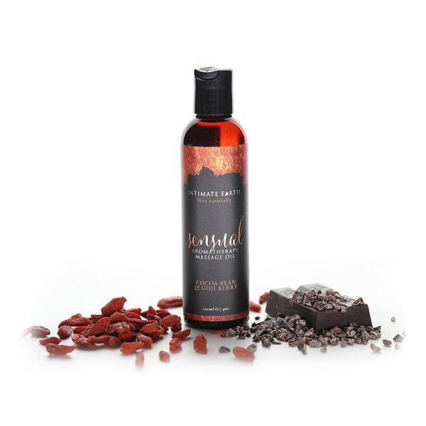 Intimate earth Sensual Massage Oil - Cocoa Bean & Goji Berry  120ml / 4oz