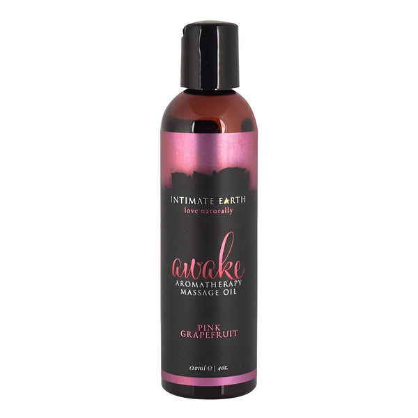 Intimate earth Awake Massage Oil - Pink Grapefruit  120ml / 4oz