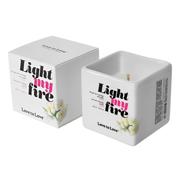 LOVE TO LOVE Light My Fire Sensual Massage Candle - Monoi  80ml / 2.8oz