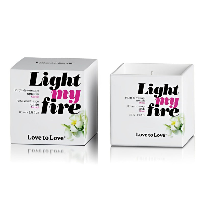 LOVE TO LOVE Light My Fire Sensual Massage Candle - Monoi  80ml / 2.8oz