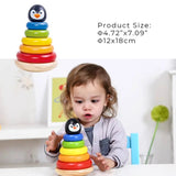 Tooky Toy Co Penguin Tower  12x12x18cm