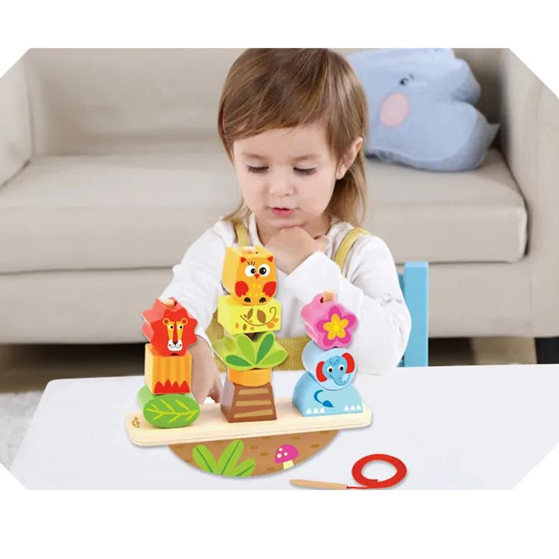 Tooky Toy Co Balance Stacker - Animals  20x7x20cm