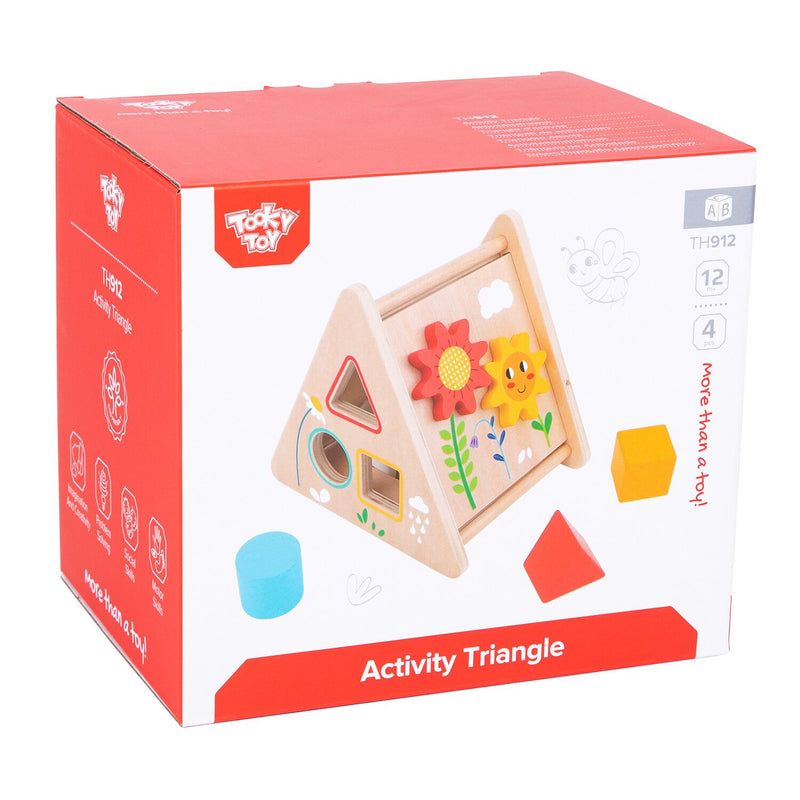 Tooky Toy Co Activity Triangle  19x14x16cm