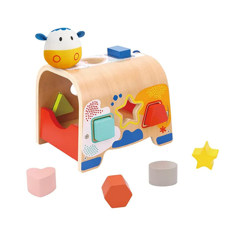 Tooky Toy Co Cow Shape Sorter  20x16x22cm