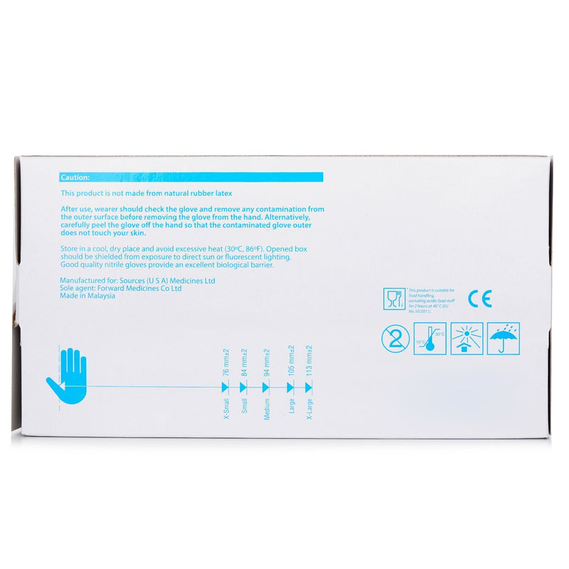 ?? Prozone disposable nitrile gloves (blue powder-free) Size M - 100pcs  100pcs/box