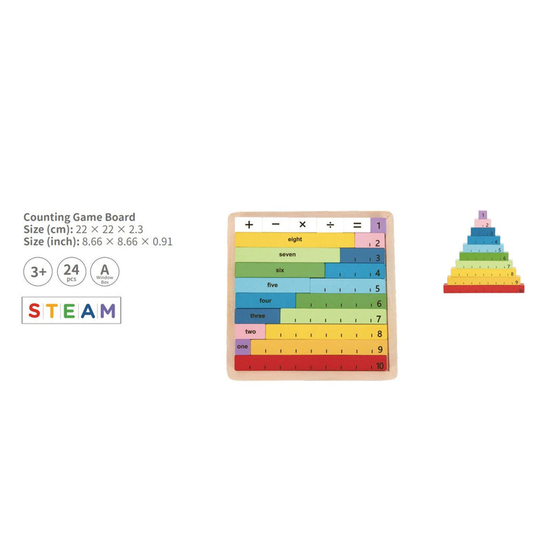 Tooky Toy Co Counting Game Board  22x22x3cm