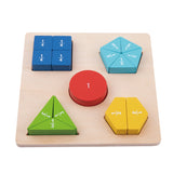 Tooky Toy Co Fraction Puzzle  22x22x3cm