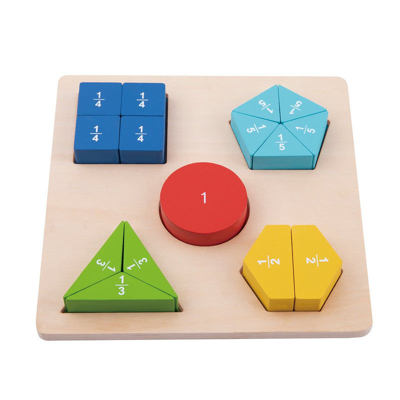 Tooky Toy Co Fraction Puzzle  22x22x3cm