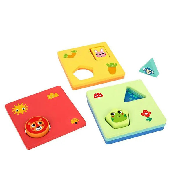 Tooky Toy Co Logic Game-Shapes  13x13x5cm