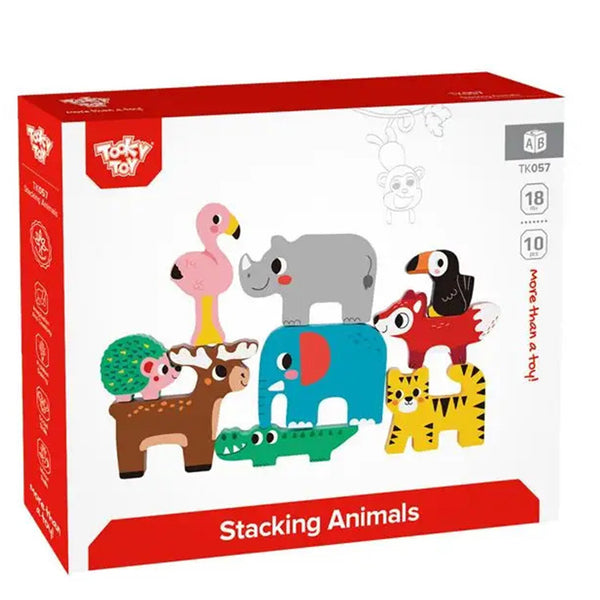 Tooky Toy Co Stacking Animals  21x4x17cm