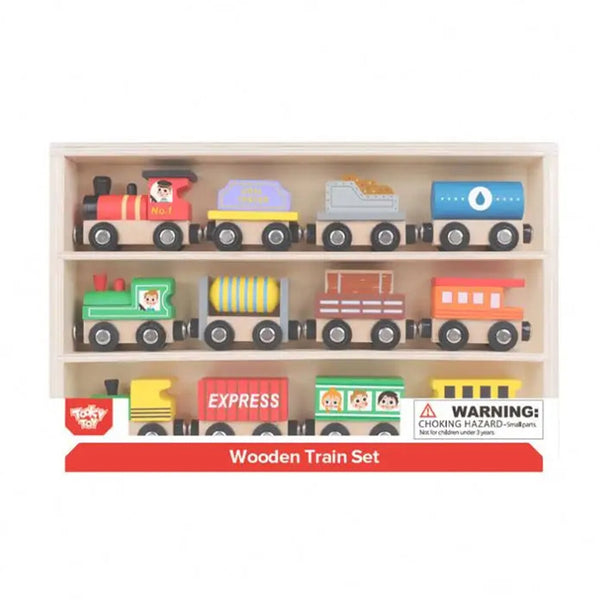 Tooky Toy Co Wooden Train Set  30x22x4cm