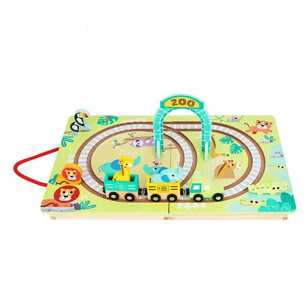 Tooky Toy Co Tabletop Railroad Zoo  30x24x6cm