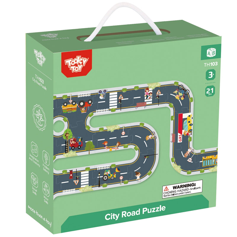 Tooky Toy Co City Road Puzzle  22x22x7cm