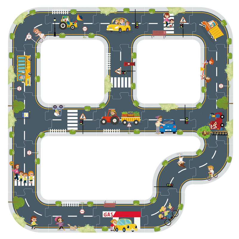 Tooky Toy Co City Road Puzzle  22x22x7cm