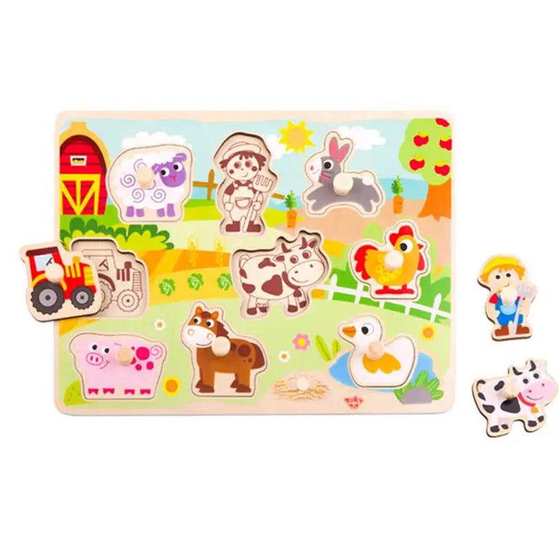 Tooky Toy Co Farm Puzzle  30x23x2cm