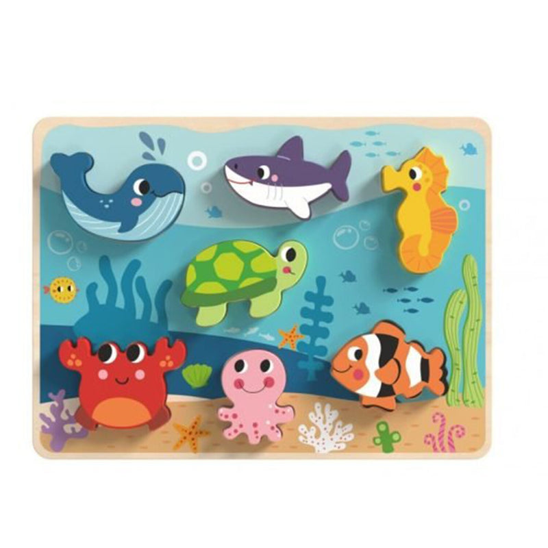 Tooky Toy Co Chunky Puzzle - Marine  30x21x2cm