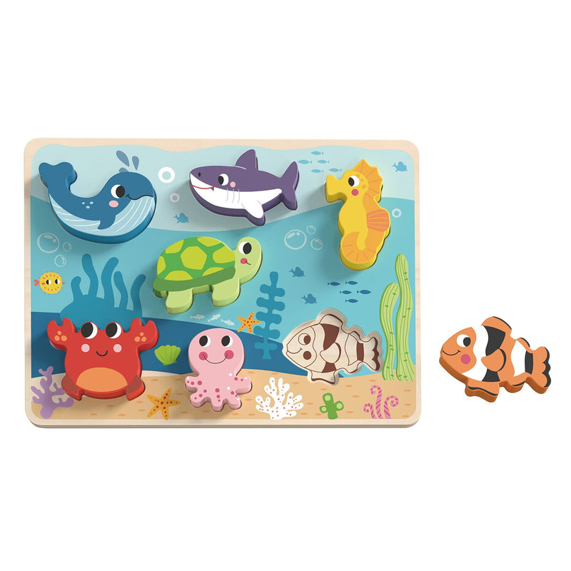 Tooky Toy Co Chunky Puzzle - Marine  30x21x2cm