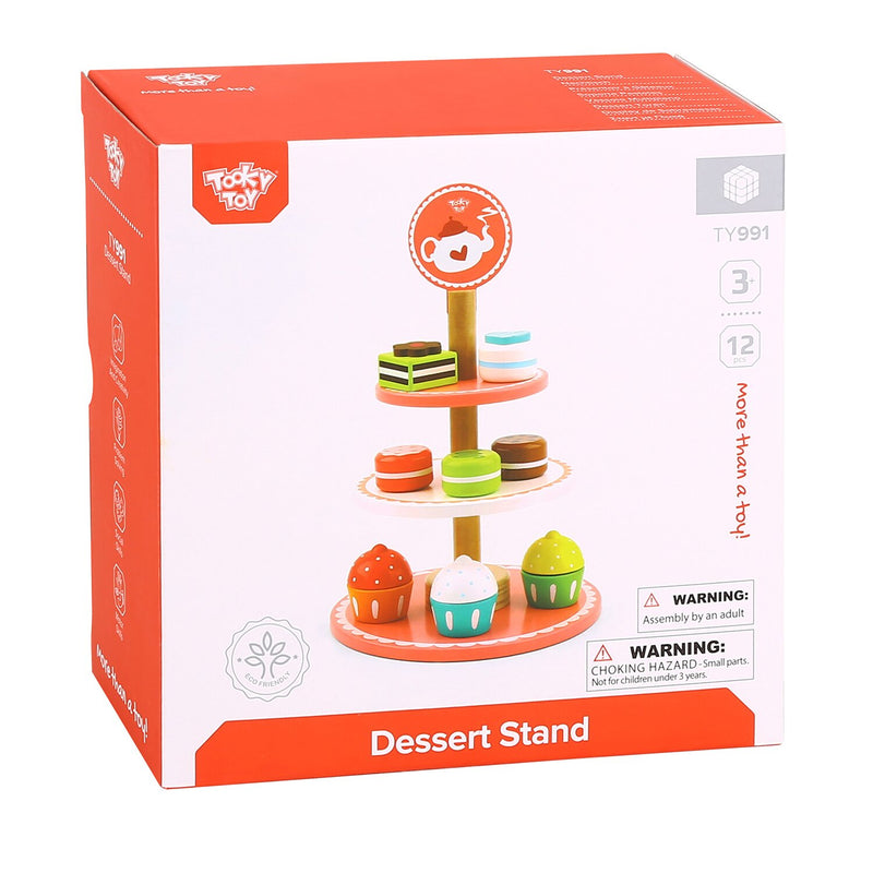 Tooky Toy Co Dessert Stand  19x19x37cm