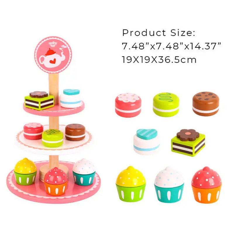 Tooky Toy Co Dessert Stand  19x19x37cm