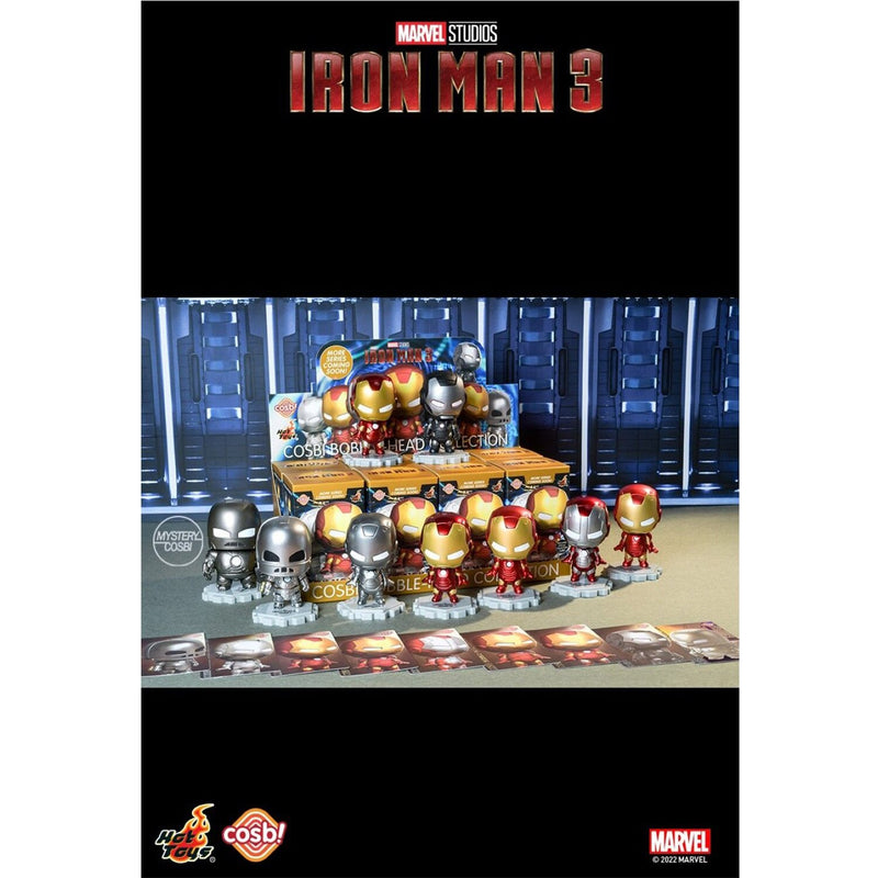 Hot Toy Iron Man 3 - Iron Man Cosbi Bobble-Head Collection (Case of 8 Blind Boxes)  29x22x12cm