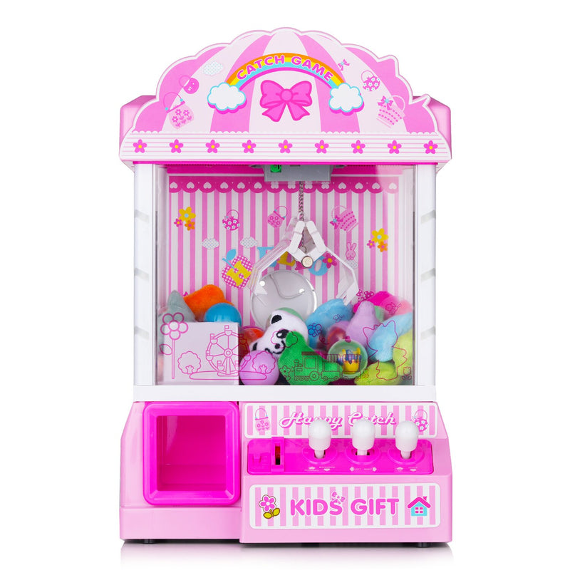 Hobbiesntoys Mini Claw Machine Crane Game - Pink  11x9.x14in