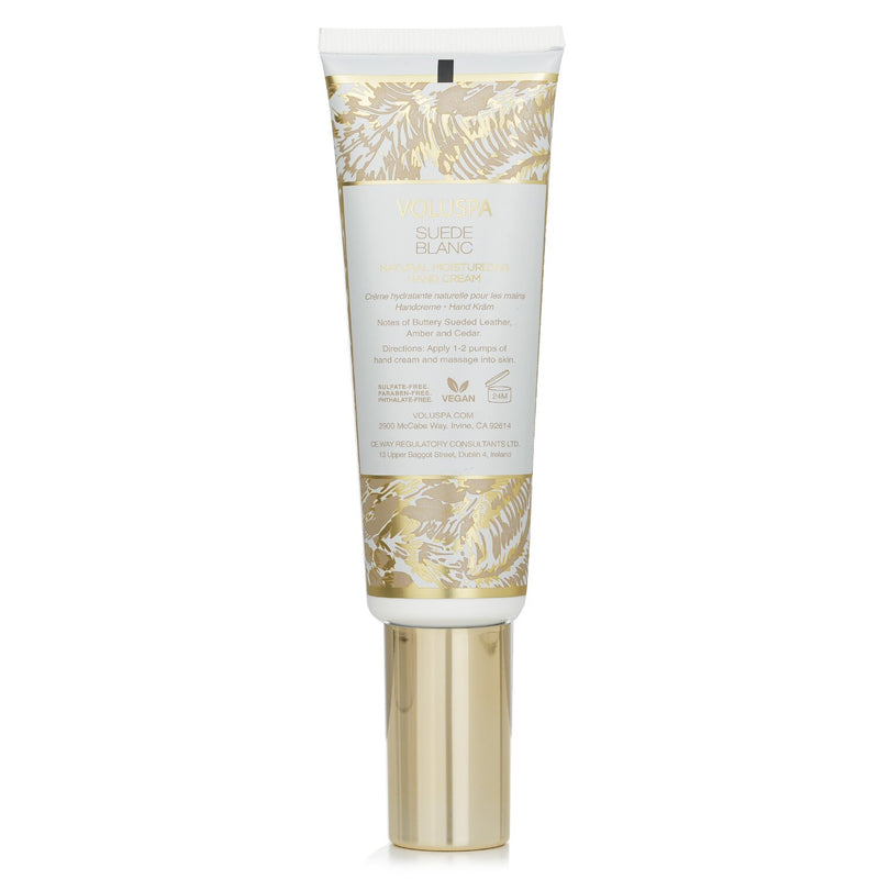 Voluspa Suede Blanc Hand Cream - Buttery Sueded Leather, Amber and Cedar  50ml/1.7oz