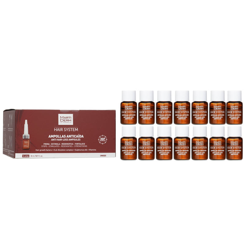 Martiderm Hair System Anti Hair-Loss Ampoules  14 Ampoulesx3ml