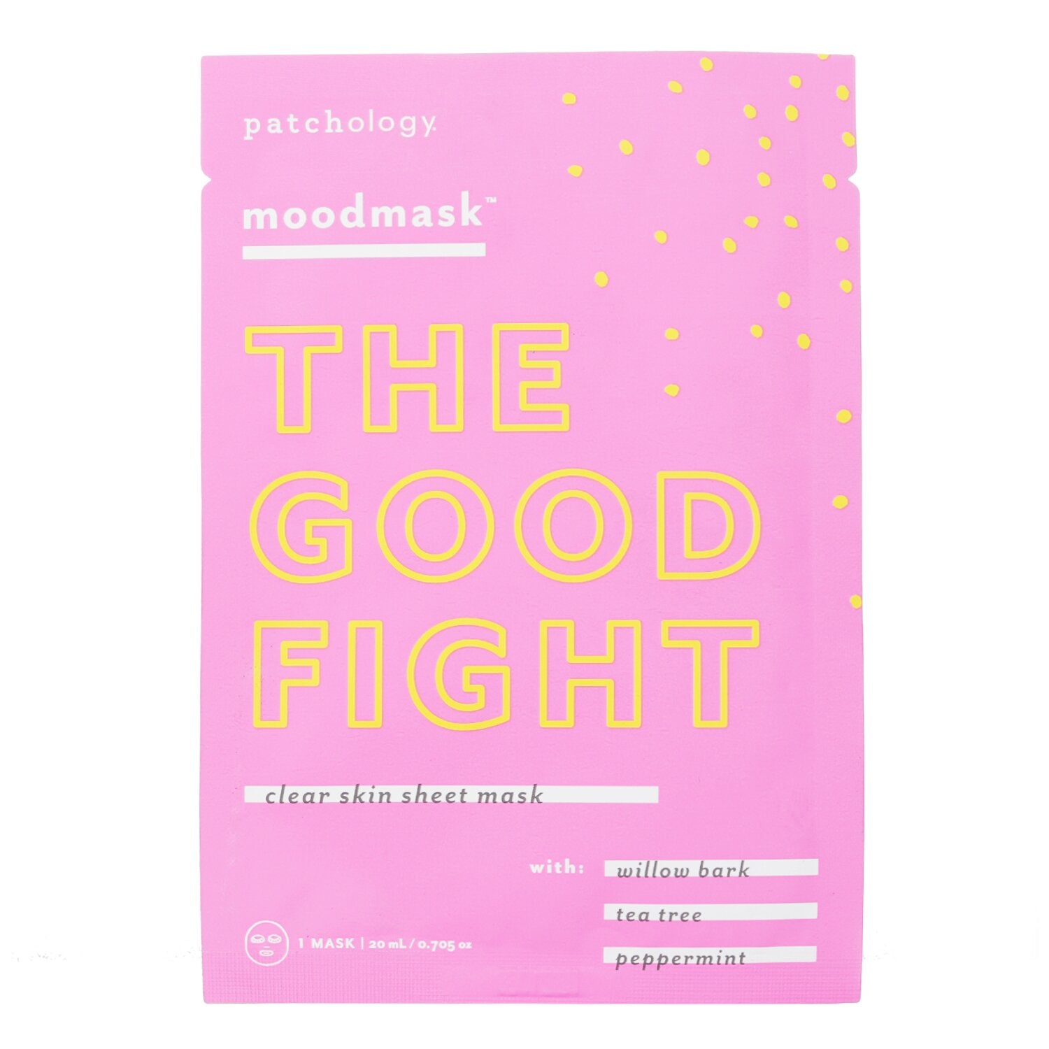 Patchology Moodmask The Good Fight Clear Skin Sheet Mask 20ml/0.705oz