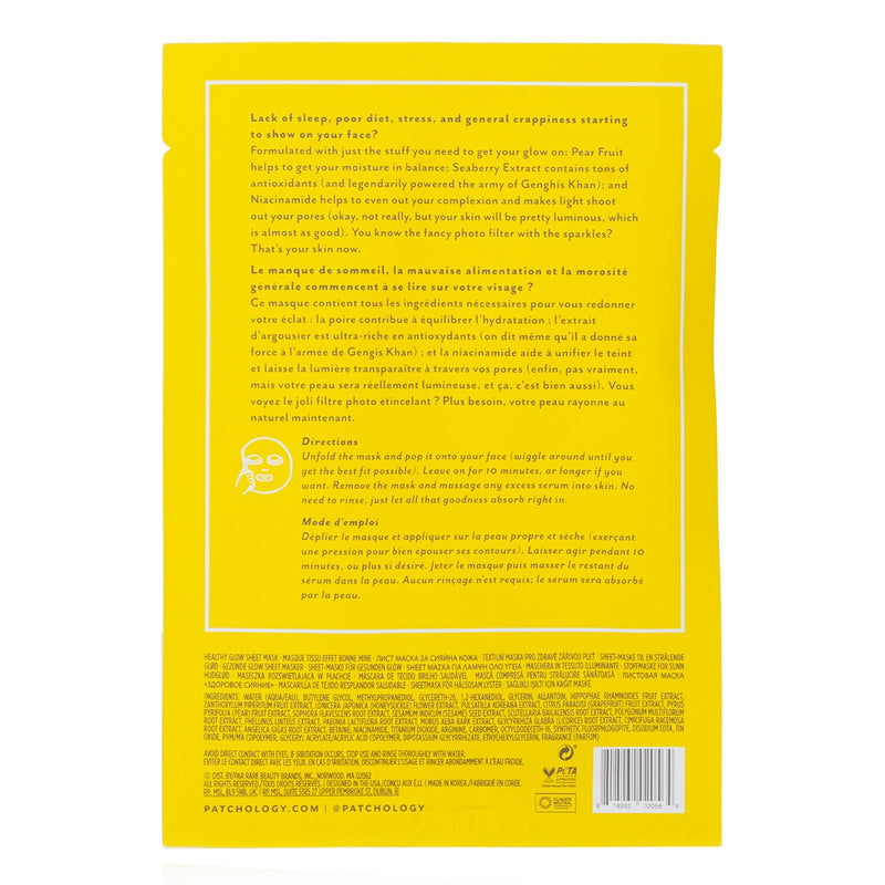 Patchology Moodmask Just Let It Glow Healthy Glow Sheet Mask  20ml/0.705oz