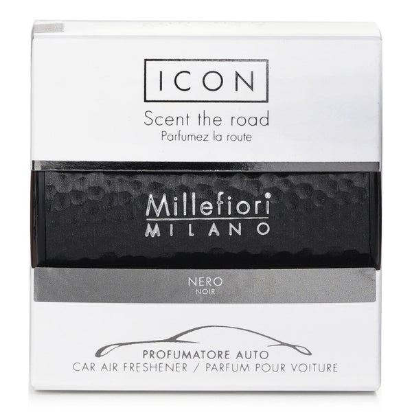 Millefiori Icon Metal Black Car Air Freshener - Nero  1pc