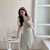 Trendywhere Floral Tie Front Dress  Free (XS-M)