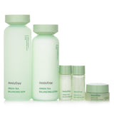 Innisfree Green Tea Balancing Skin Care Set (Toner 200ml + Lotion 160ml + Cream 10ml + Toner 15ml + Lotion 15ml)  5pcs