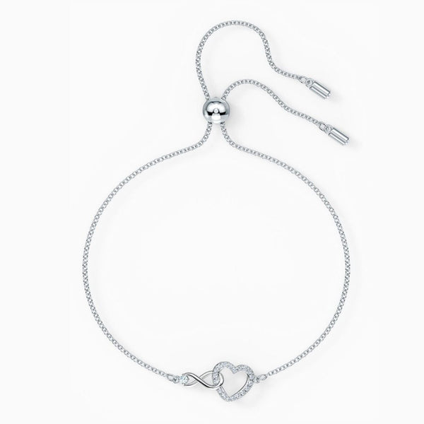 Swarovski Swarovski Infinity bracelet 5524421 - Infinity and heart, White, Rhodium plated  White