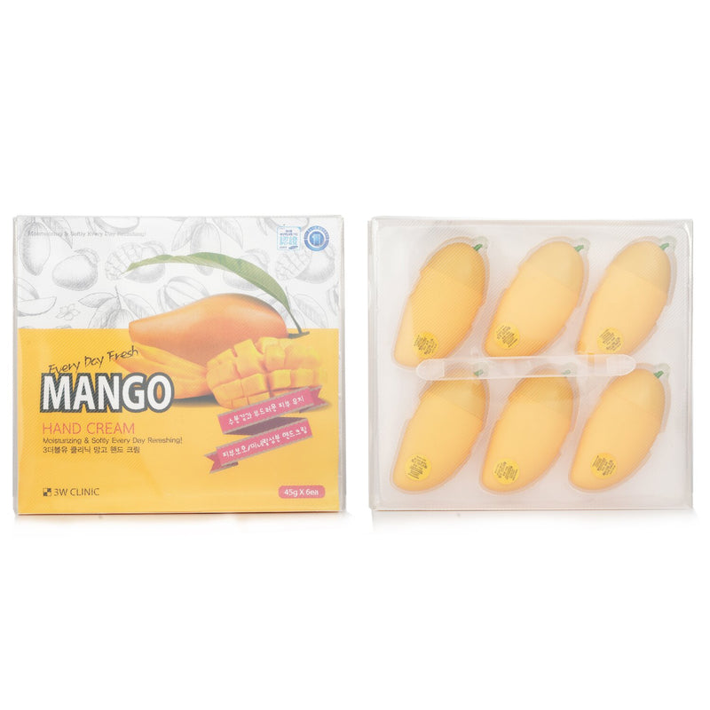 3W Clinic Hand Cream - Mango  45g x 6