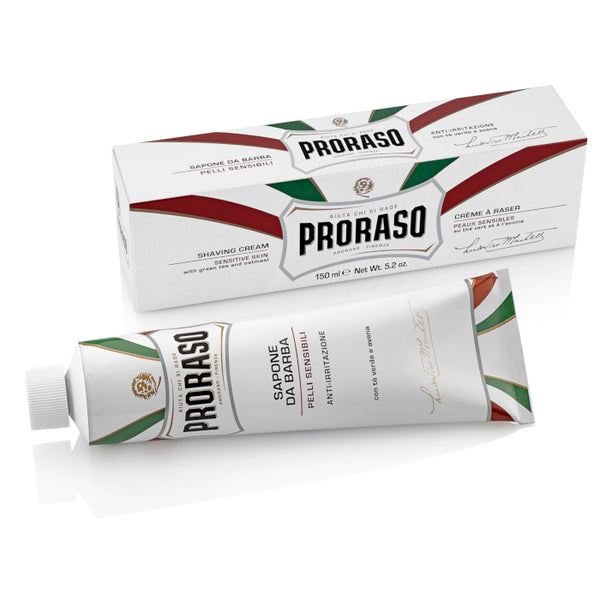 Proraso White Shaving Cream Tube with Green Tea 150ml/5oz