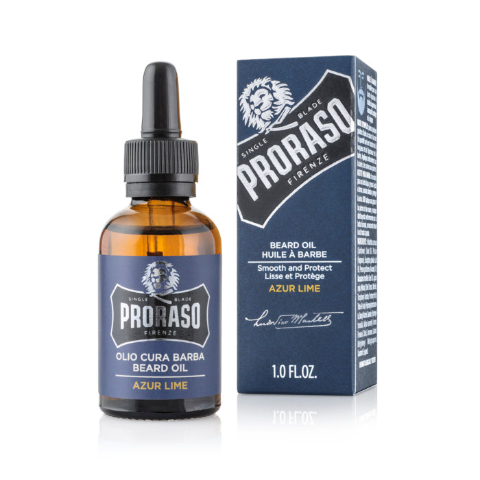 Proraso Beard Oil - Azur Lime with Bergamot 30ml/1oz