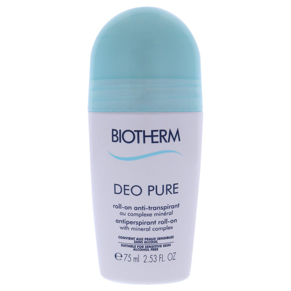 Biotherm Deo Pure Antiperspirant Roll-On by Biotherm for Unisex - 2.53 oz Deodorant Roll-On