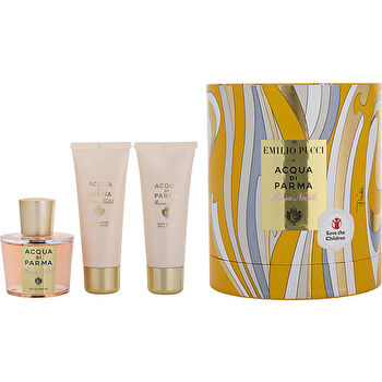 Acqua Di Parma Rosa Nobile Eau De Parfum Spray & Body Cream 75ml/2.5oz & Bath And Shower Gel 75ml/2.5oz (emilio Pucci Edition) 100ml/3.4oz