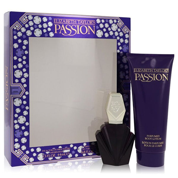 Elizabeth Taylor Passion Gift Set - Eau De Toilette Spray + Body Lotion 6.8 oz