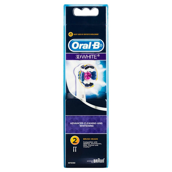 Oral B Power Brush Refill 3D White 2 Pack