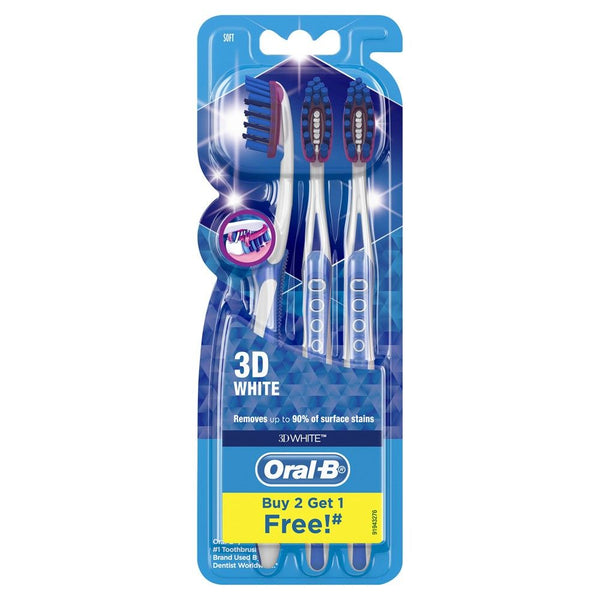 Oral B Toothbrush 3D White 3 Pack