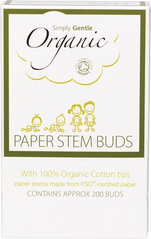 Simply Gentle Organic Paper Stem Buds Cotton Tips