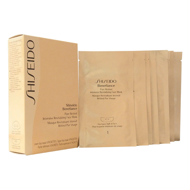 Shiseido Benefiance Pure Retinol Intensive Revitalizing Face Mask by Shiseido for Unisex - 4 Pairs Mask